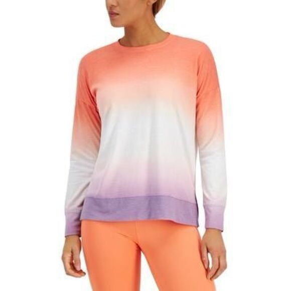 Ideology Tops - Ideology Womens Dip-Dye Comfy Sweatshirt Size Small